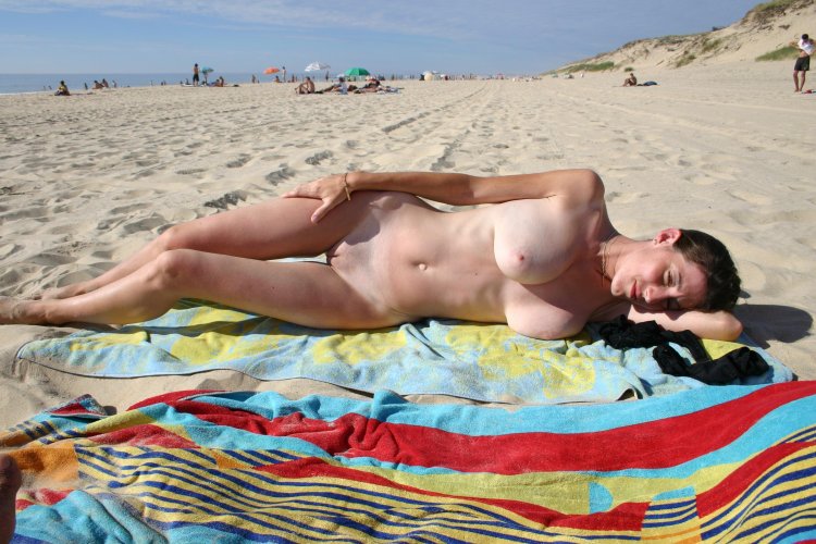 Naked on the beach amateur