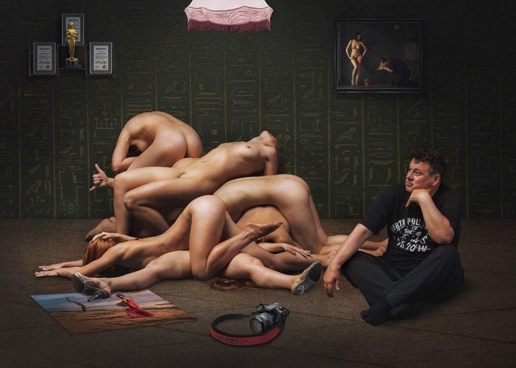 Group of guys with bare asses