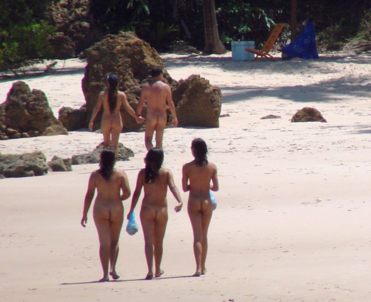 Naked Brazilian women on the beach
