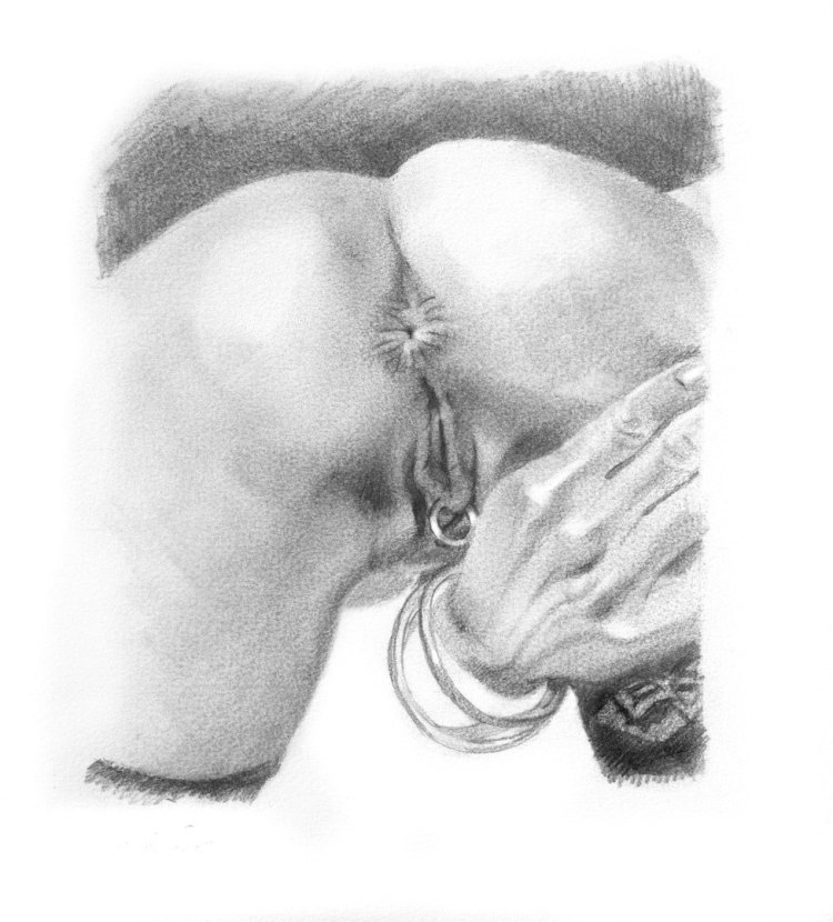 Erotic drawings with a pencil