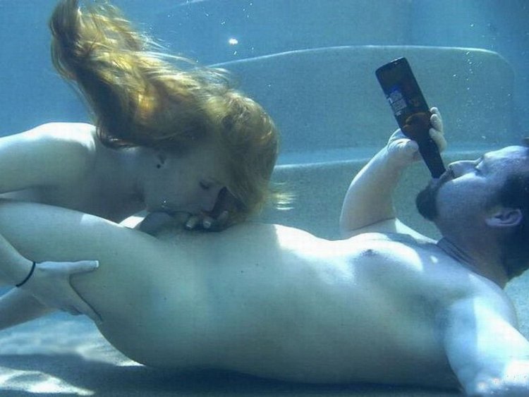 Beautiful porn in water