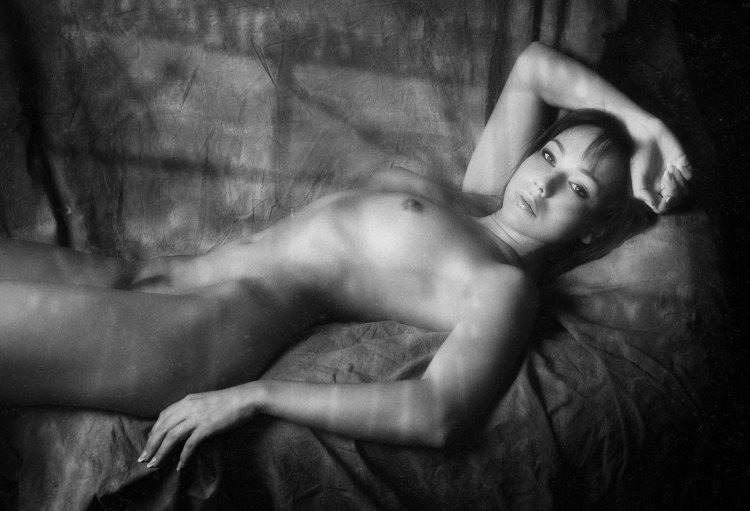Amateur photo shoot in the style of nude