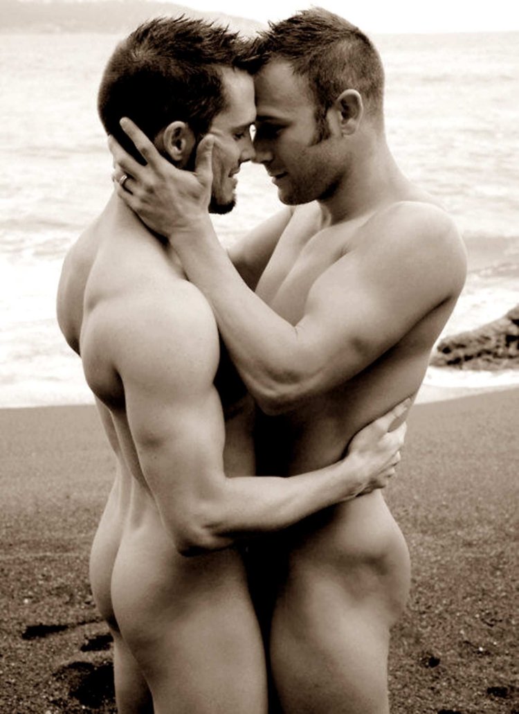 Photoshoot of naked men
