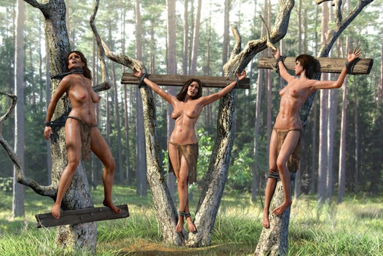 Naked woman captive