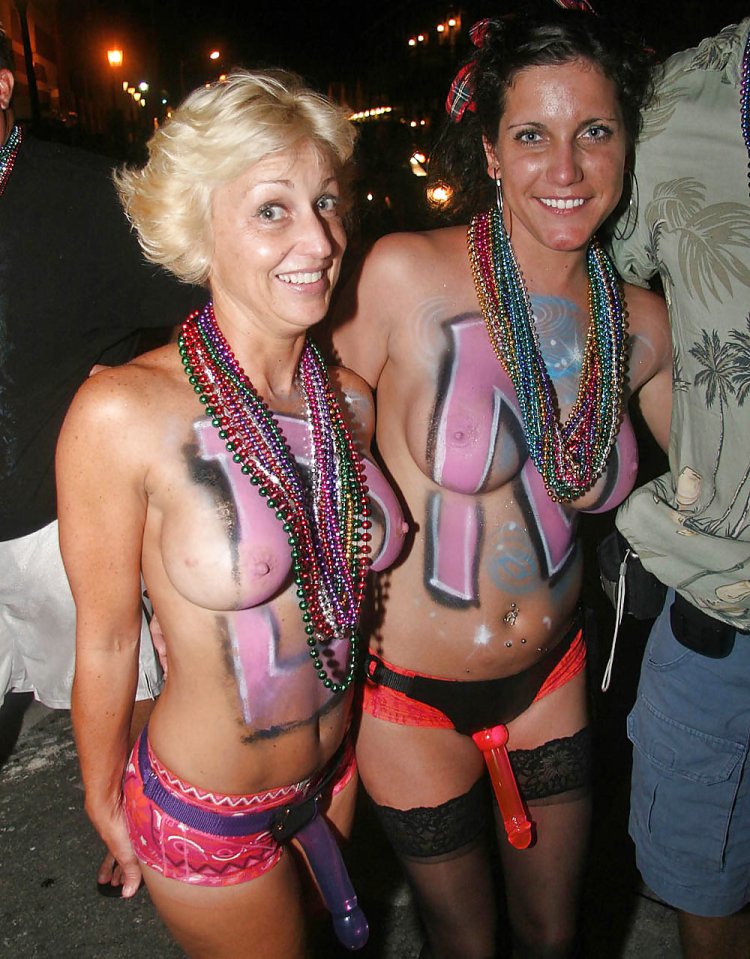 Hairy pussy on Fantasy Fest