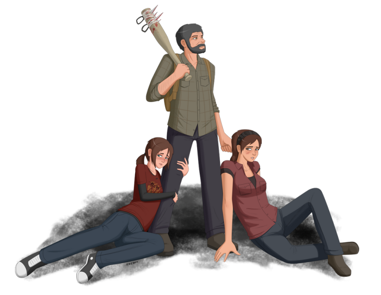 Joel Miller Tlou 2 with Ellie