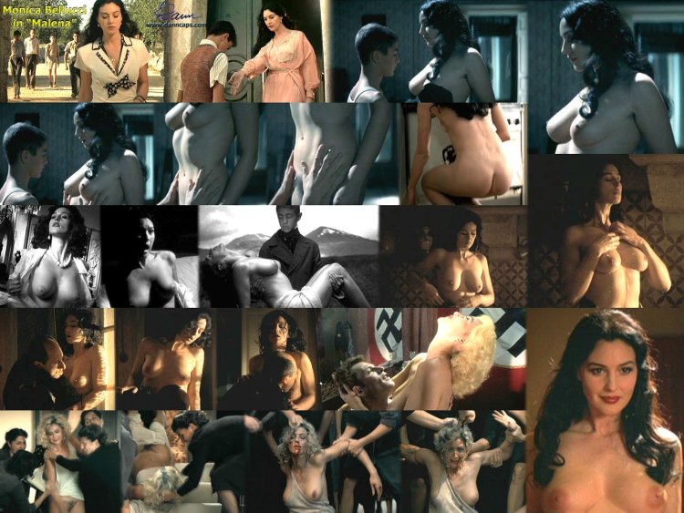 Naked Monica Bellucci in Malena's film