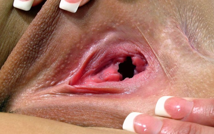 The open vagina is large