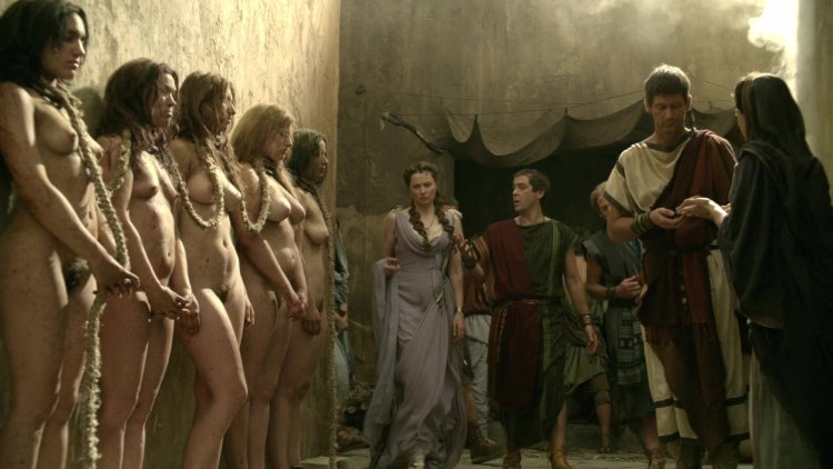 Slaves of a man naked women