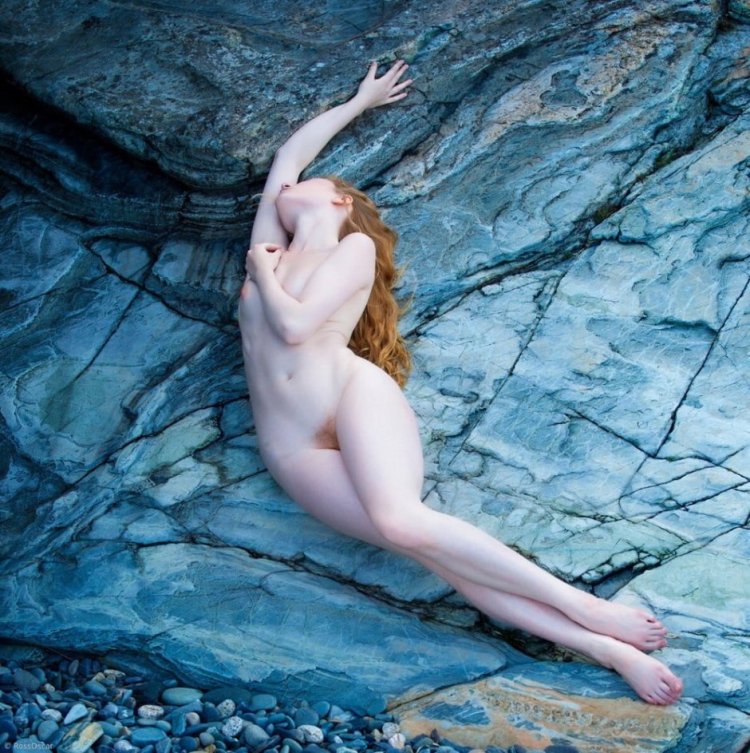 Naked shaggy mermaid