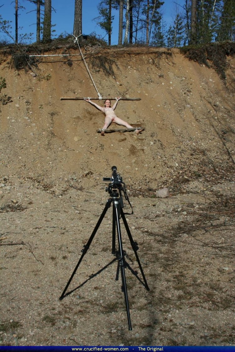 Crucified Girl- Stretches on Her Cross Katrina