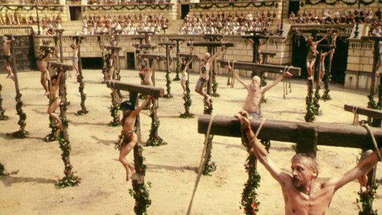 The execution of girls crucifixion