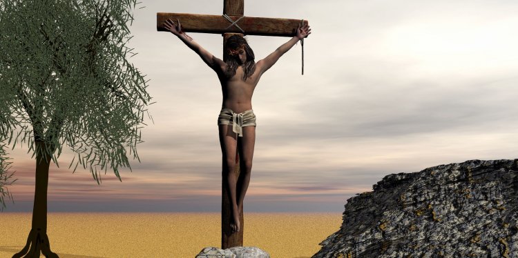 Crucifixion in Rome naked young men and prisoners of soldiers