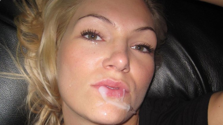 Cum on amateur face