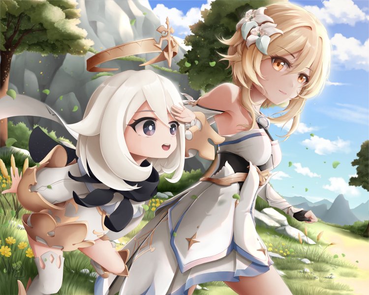 Xiao Genshin+Paymon
