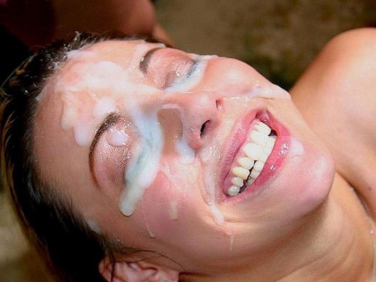 The girl was finished on the face