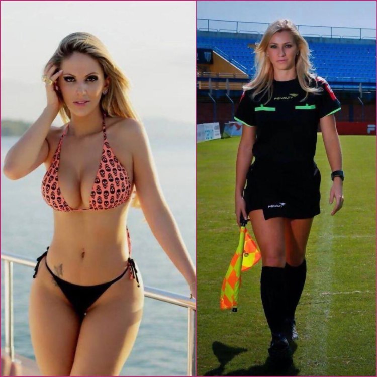 Fernanda Colombo Arbiter in a swimsuit