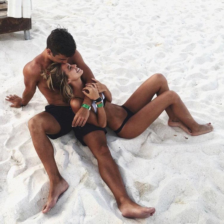 A couple on the beach