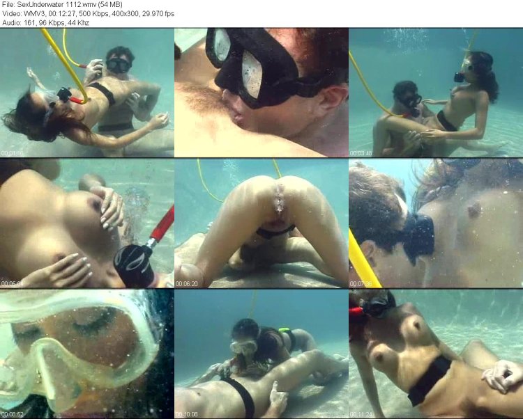 Fuck underwater in scuba dummy