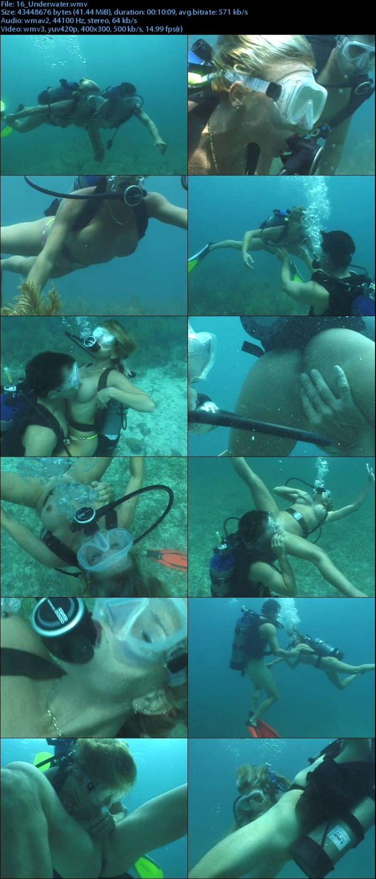 Girl under water diving