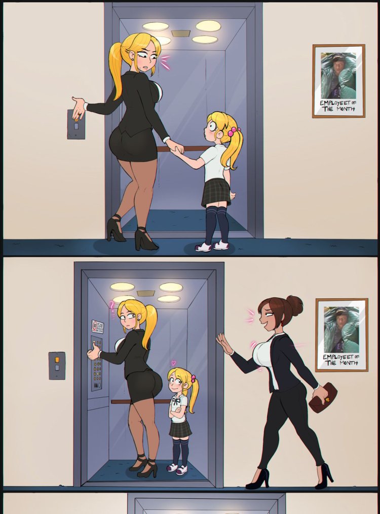 Shädman comics in the elevator