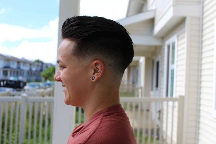 Brittani Daniel with a short haircut