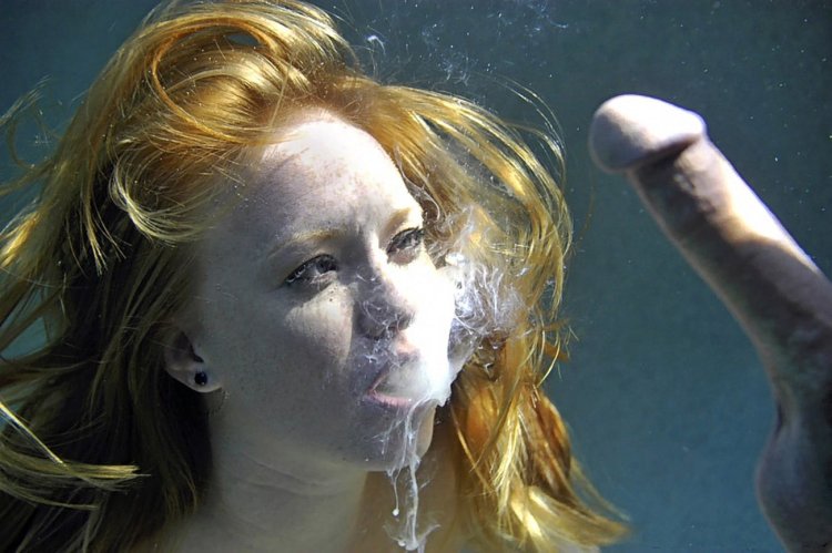 The girl ends underwater