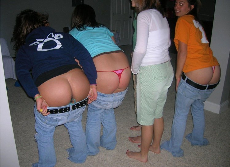 The woman lowered her panties