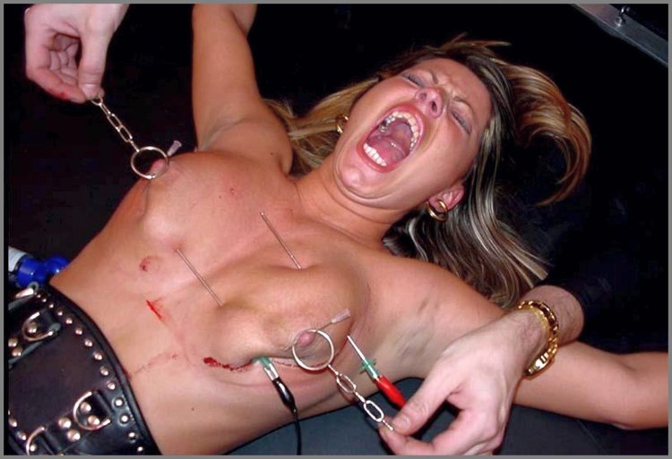 Piercing the chest BDSM