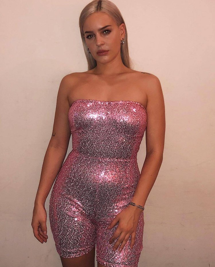 Anne-Marie in a swimsuit