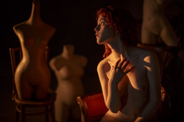 Beautiful erotica, staged scenes