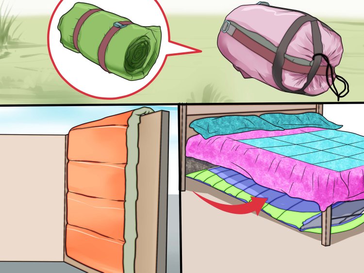 Storage of a sleeping bag