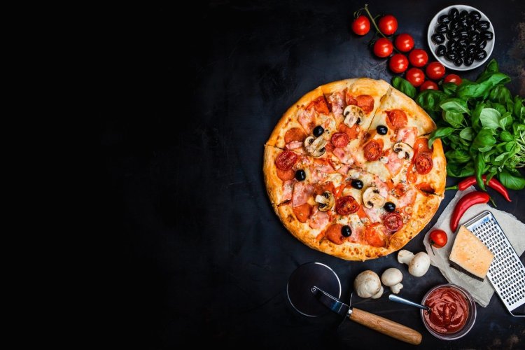 The background for the pizzeria