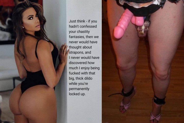 Captioned Photo-Montages Between An Alpha Keyholder and a Beta Chaste Sissy