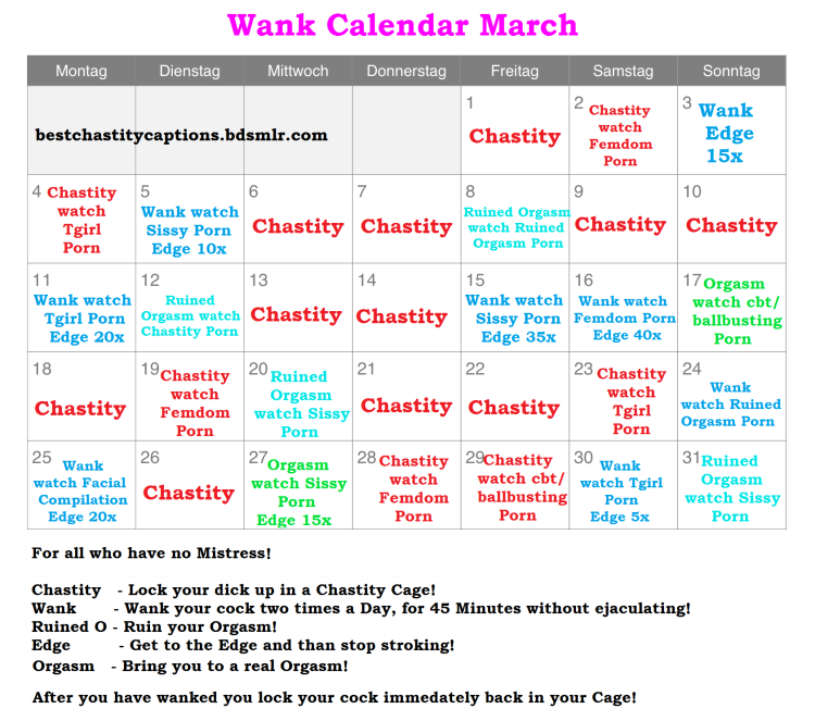 Chastity tasks