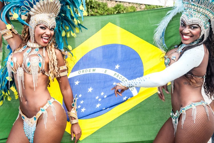 Samba under the flag of Brazil