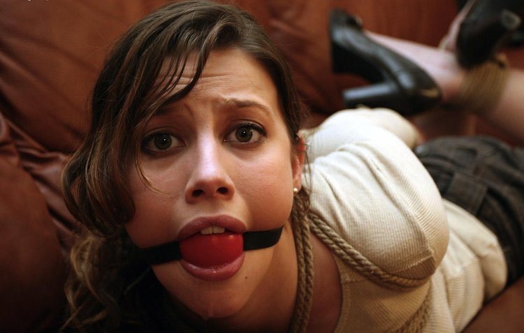Related girls with gag