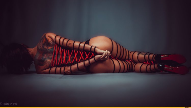 Snake girl Shibari art