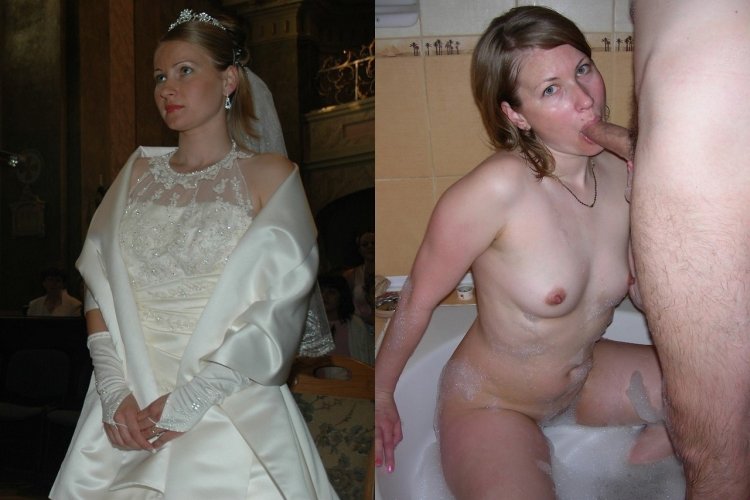 Naked wife after the wedding