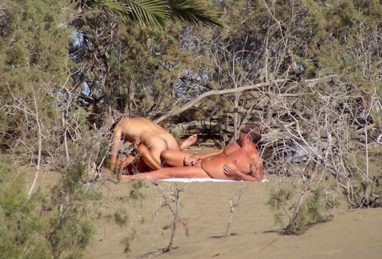 Nudist beach of dune naked