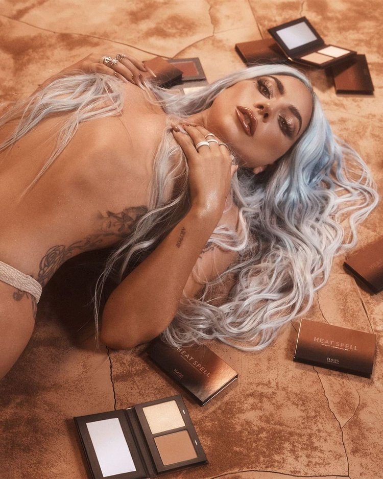 The half -naked lady Gaga