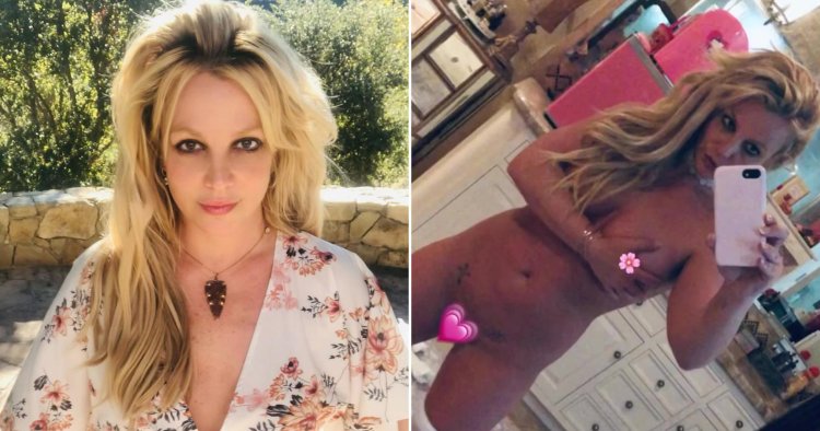 Britney Spears posted pictures by the sea naked