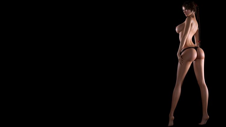 Naked women wallpaper black white