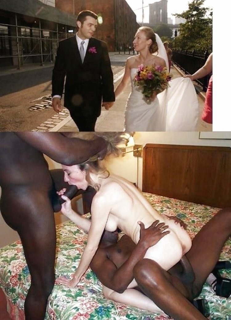 Bride changes with blacks