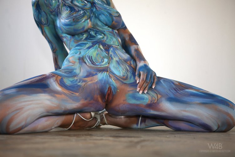 Girls painted paints