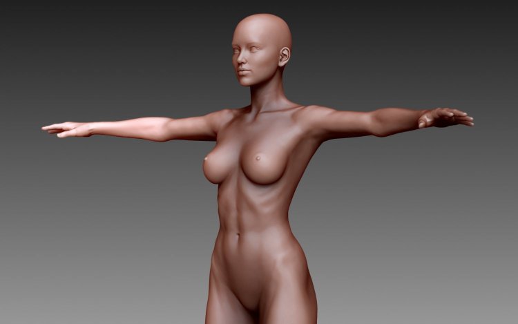 Virtual model naked