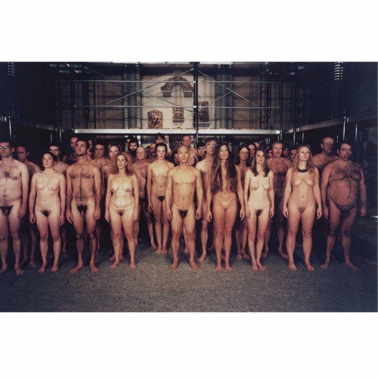 Naked erotic performance