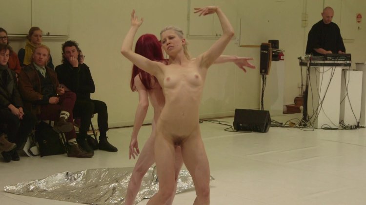 Girls undress on stage