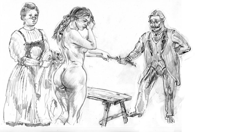 Punishment of men with rods