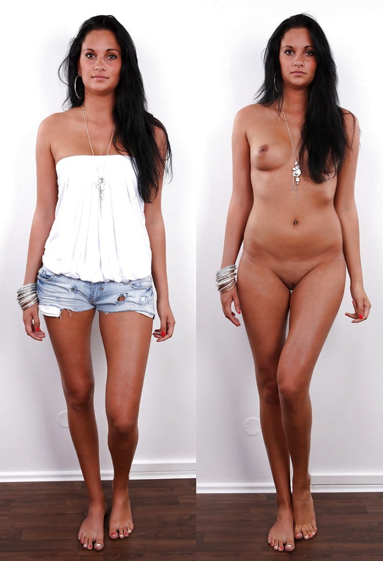 Dressed and undressed shy wives